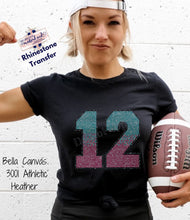 Load image into Gallery viewer, 8” Three Color Ombre Jersey Number Made To Order Rhinestone Transfer (1-3 Business Day TAT)