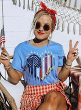 Load image into Gallery viewer, Because of the Brave Watercolor Flag Clear Film DTF Transfer | Adult | Youth (325 Hot Peel)