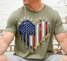 Load image into Gallery viewer, Because of the Brave Watercolor Flag Clear Film DTF Transfer | Adult | Youth (325 Hot Peel)