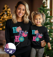 Load image into Gallery viewer, Boho Ho Ho Ho Ornament Faux Sequin Embroidery DTF Transfer (300 HOT PEEL) | Ships 3-7 Business Days