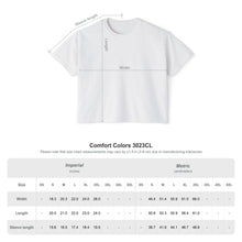 Load image into Gallery viewer, Coquette Baseball Bow Comfort Colors Boxy Tee — Women's Crop Baseball Mom Shirt