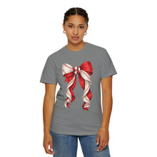 Load image into Gallery viewer, Coquette Baseball Bow Comfort Colors T-Shirt- Baseball Mom