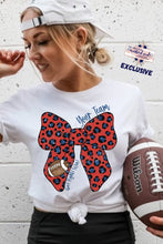 Load image into Gallery viewer, Customizable Coquette Faux Glitter Leopard Bow Mascot DTF Transfer (300 HOT PEEL) | Ships 3-7 Business Days