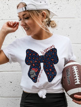 Load image into Gallery viewer, Customizable Coquette Faux Glitter Leopard Bow Mascot DTF Transfer (300 HOT PEEL) | Ships 3-7 Business Days