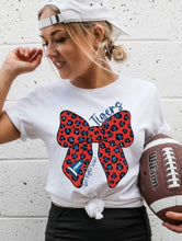 Load image into Gallery viewer, Customizable Coquette Faux Glitter Leopard Bow Mascot DTF Transfer (300 HOT PEEL) | Ships 3-7 Business Days