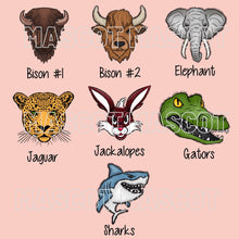 Load image into Gallery viewer, Customizable Faux Glitter Football Cheer Mascot DTF Transfer (300 HOT PEEL) | Ships 3-7 Business Days