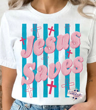 Load image into Gallery viewer, Jesus Saves Faux Fur DTF Transfer | Adult and Youth (325 HOT Peel)