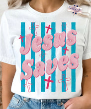 Load image into Gallery viewer, Jesus Saves Faux Fur DTF Transfer | Adult and Youth (325 HOT Peel)