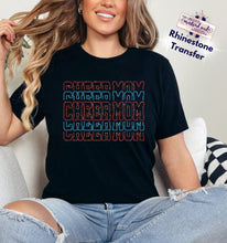 Load image into Gallery viewer, Made To Order Rhinestone Transfer | Cheer Mom Repeat (1-3 Business Day TAT)