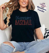 Load image into Gallery viewer, Made To Order Warriors Baseball Rhinestone Transfer (1-3 Business Day TAT)