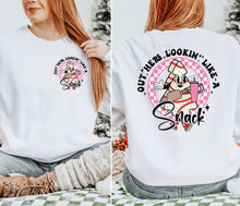 Load image into Gallery viewer, Out Here Looking Like a Snack Pink DTF Transfer (300 HOT PEEL) | Ships 3-7 Business Days