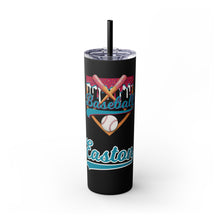 Load image into Gallery viewer, Personalized Baseball Ice Cream Drip Skinny Tumbler - 20oz Sports Cup Gift for Baseball Mom, Game Day Team Fan, Custom Straw Cup, Baseball
