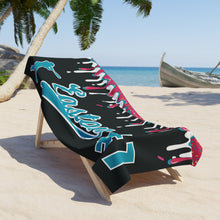 Load image into Gallery viewer, Personalized Ice Cream Drip Baseball Beach Towel, Summer Accessory, Gift for Baseball Player, Baseball Mom, Sports Towel, Poolside Towel