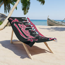 Load image into Gallery viewer, Personalized Ice Cream Drip Softball Beach Towel, Summer Accessory, Gift for Softball Player, Softball Mom, Sports Towel, Poolside Towel