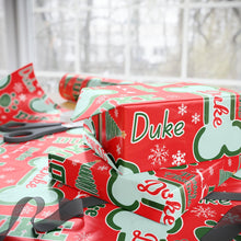 Load image into Gallery viewer, Personalized Pet Christmas Dog Bone Wrapping Paper, Christmas Gift Wrap, Holiday Decor, Unique Gift Presentation, Seasonal Wrapping Supplies