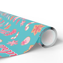 Load image into Gallery viewer, Personalized Pink Christmas Cookies Wrapping Paper, Christmas Gift Wrap, Holiday Decor, Unique Gift Presentation, Seasonal Wrapping Supplies
