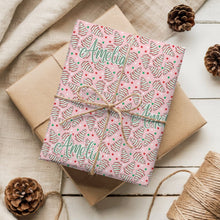 Load image into Gallery viewer, Personalized Preppy Christmas Snack Cake Wrapping Paper- Christmas Gift Wrap, Custom Name Holiday Gift Wrap, Seasonal Wrapping Supplies