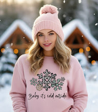 Load image into Gallery viewer, PO SHIPS 10/23 Baby It's Cold Outside Snowflake Clear Film DTF Transfer (325 HOT Peel)