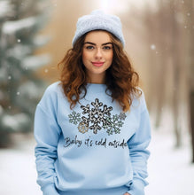 Load image into Gallery viewer, PO SHIPS 10/23 Baby It's Cold Outside Snowflake Clear Film DTF Transfer (325 HOT Peel)