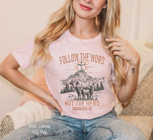 Load image into Gallery viewer, PO SHIPS 10/23 Follow the Word Clear Film DTF Transfer (325 HOT Peel)