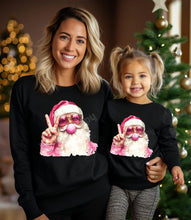 Load image into Gallery viewer, PO SHIPS 11/13 Pink Retro Bubblegum Santa Clear Film DTF Transfer | Adult and Youth (325 HOT Peel)