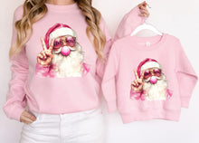 Load image into Gallery viewer, PO SHIPS 11/13 Pink Retro Bubblegum Santa Clear Film DTF Transfer | Adult and Youth (325 HOT Peel)