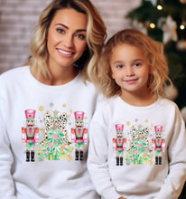 Load image into Gallery viewer, PO SHIPS 11/6 Coquette Colorful Nutcracker and Christmas Tree Clear Film DTF Transfer | Adult and Youth (325 HOT Peel)