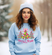 Load image into Gallery viewer, PO SHIPS 11/6 Merry and Bright Christmas Trees Clear Film DTF Transfer (325 HOT Peel)