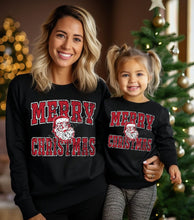 Load image into Gallery viewer, PO SHIPS 11/6 Merry Christmas Santa Distressed Clear Film DTF Transfer | Adult and Youth (325 HOT Peel)