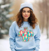 Load image into Gallery viewer, PO SHIPS 11/6 Oh Come Let Us Adore Him Angel Clear Film DTF Transfer (325 HOT Peel)