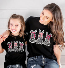 Load image into Gallery viewer, PO SHIPS 2/26 Lace Bunny Trio Clear Film DTF Transfer | Adult and Youth (325 HOT Peel)