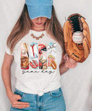 Load image into Gallery viewer, PO SHIPS 3/5 Baseball Game Day Brushstroke Clear Film DTF Transfer (325 HOT Peel)