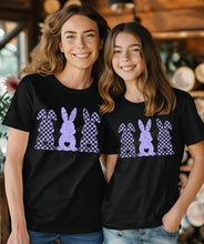 Load image into Gallery viewer, PO SHIPS 3/5 Screen Print Transfer | Checkered Bunnies | Adult Youth (325 Hot Peel)