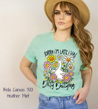 Load image into Gallery viewer, PO SHIPS 4/4 Dilly Dallying Duck Clear Film DTF Transfer (325 HOT Peel)