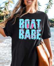 Load image into Gallery viewer, PO SHIPS 5/7 Clear Film Screen Print Transfer | Boat Babe (325 HOT Peel)
