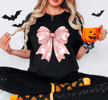 Load image into Gallery viewer, PO SHIPS 8/28 Clear Film DTF Transfer | Coquette Ghost Bow Adult/Youth (325 HOT Peel)