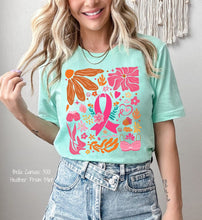 Load image into Gallery viewer, PO SHIPS 9/11 Clear Film DTF Transfer | Fall Floral Breast Cancer Awareness (325 HOT Peel)