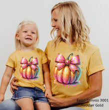 Load image into Gallery viewer, PO SHIPS 9/11 Clear Film DTF Transfer | Pink Glitter Pumpkin Adult| Youth (325 HOT Peel)