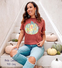 Load image into Gallery viewer, PO SHIPS 9/25 Clear Film DTF Transfer | Hello Fall Pastel Pumpkin (325 HOT Peel)