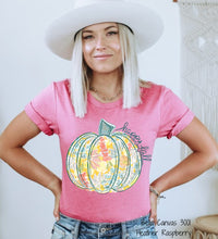 Load image into Gallery viewer, PO SHIPS 9/25 Clear Film DTF Transfer | Hello Fall Pastel Pumpkin (325 HOT Peel)