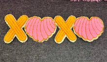 Load image into Gallery viewer, RTS 11” XOXO Churro and Concha Chenille Iron On Patch