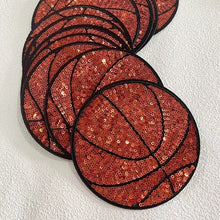 Load image into Gallery viewer, RTS Basketball Sequin Pocket 4.5" Iron On Patch