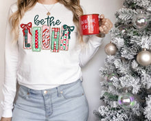 Load image into Gallery viewer, RTS Be The Light Coquette Doodle Clear Film DTF Transfer | Adult Youth (325 HOT Peel)