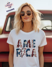 Load image into Gallery viewer, RTS Clear Film Screen Print Transfer | America Bolt Faux Sequin (325 HOT Peel)