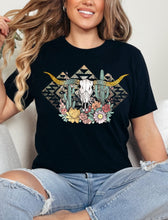 Load image into Gallery viewer, RTS Clear Film Screen Print Transfer | Boho Cow Skull Desert (325 HOT Peel)