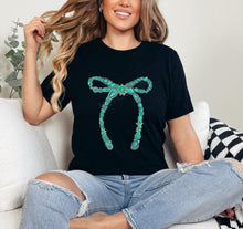 Load image into Gallery viewer, RTS Clear Film Screen Print Transfer | Turquoise Jewelry Bow (325 HOT Peel)