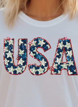 Load image into Gallery viewer, RTS Clear Film Screen Print Transfer | USA Faux Glitter (325 HOT Peel)