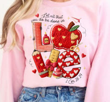 Load image into Gallery viewer, RTS Crochet Valentine Love Teacher DTF Transfer (325 HOT Peel)