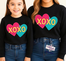 Load image into Gallery viewer, RTS Crochet XOXO Valentine Hearts DTF Transfer | Adult Youth (325 HOT Peel)