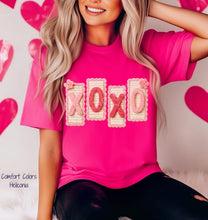 Load image into Gallery viewer, RTS Crochet XOXO Valentine Patches DTF Transfer | Adult Youth (325 HOT Peel)